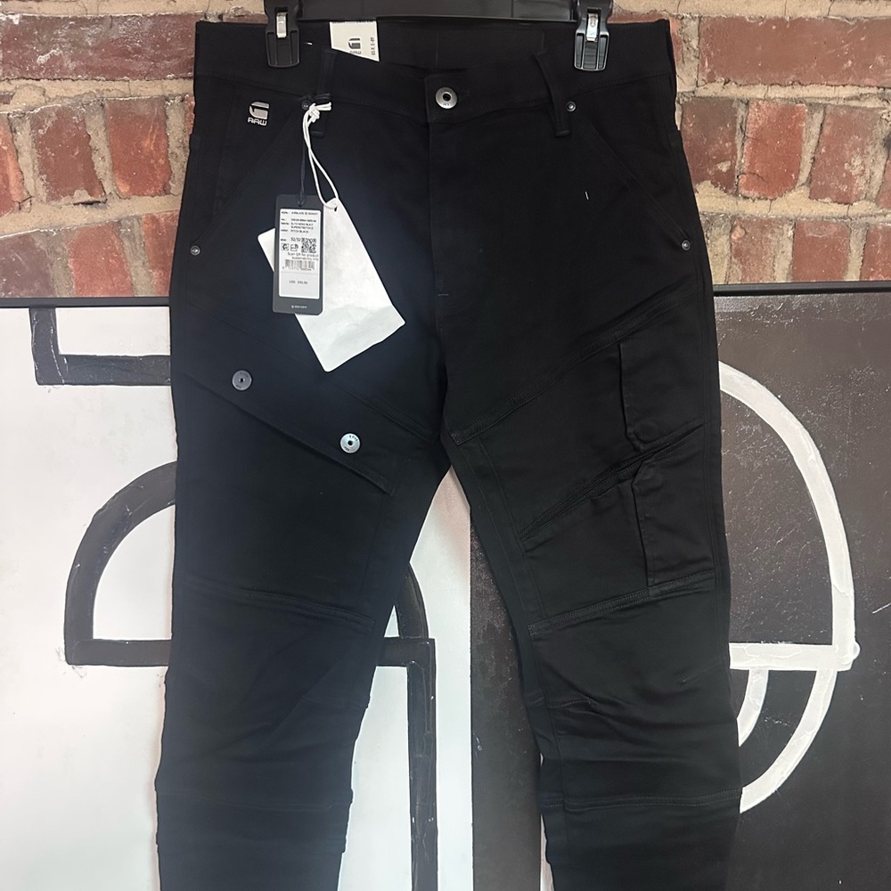 G-Star Men's Jet Black Cargo Pants